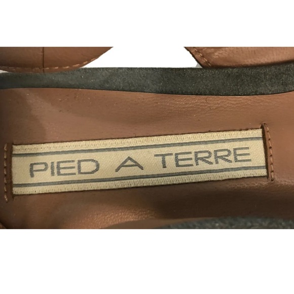 Women’s Pied A Terre Gray Suede Slingback Kitten Heel Shoe Size 8 - Picture 9 of 9